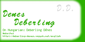 denes deberling business card